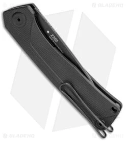 Acta Non Verba Knives Z200 Liner Lock Knife Black G-10 (3.5" DLC Black) -Benchmade Knife Sale Acta Non Verba Knives NF LL Black G 10 DLC Black BHQ 116615 jr side jr