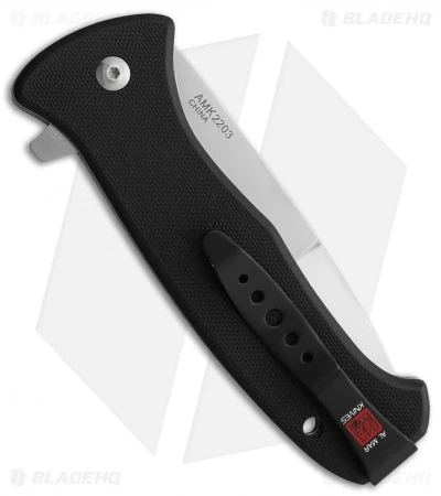 Al Mar SERE 2020 Spring Assisted Knife Black G-10 (3.6" Satin Serr) 2 Al Mar SERE 2020 Spring Assisted Knife Black G-10 (3.6" Satin Serr) - Image 2