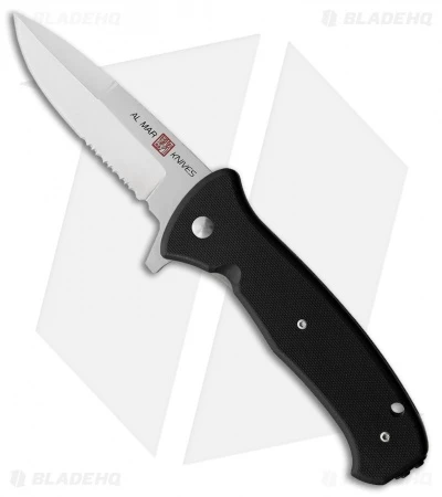 Al Mar SERE 2020 Spring Assisted Knife Black G-10 (3.6" Satin Serr) 1 Al Mar SERE 2020 Spring Assisted Knife Black G-10 (3.6" Satin Serr)