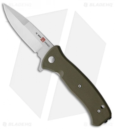 Al Mar Mini SERE 2020 Spring Assisted Knife OD Green GFN (3" Satin) 1 Al Mar Mini SERE 2020 Spring Assisted Knife OD Green GFN (3" Satin)