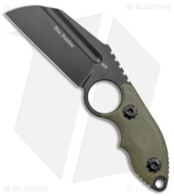 Andre De Villiers Box Butcher Fixed Blade Knife OD Green G-10 (3.75" Black)
