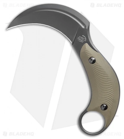 Bastinelli Creations B.A.K. Karambit Fixed Blade Knife OD Green (3.25" Black) 1 Bastinelli Creations B.A.K. Karambit Fixed Blade Knife OD Green (3.25" Black)
