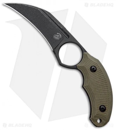 Bastinelli Creations HARPY Karambit Fixed Blade OD Green (3.25" Black SW) 1 Bastinelli Creations HARPY Karambit Fixed Blade OD Green (3.25" Black SW)