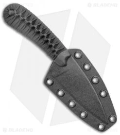 Bastinelli Creations SIN Fixed Blade Knife Menuki (3.75" Black SW) -Benchmade Knife Sale Bastinelli Creations Sin Fixed Blade Menuki Black Black SW BHQ 124357 jr sheath