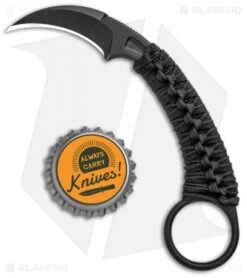 Bastinelli PiKa Picoeur Karambit Fixed Blade Knife Wrapped (1" Black) -Benchmade Knife Sale Bastinelli PiKa Picoeur Karambit Wrapped Black BAS202BW BHQ 101510 jr bottlecap