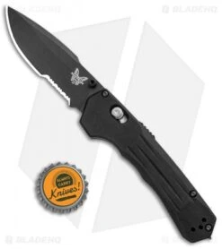 Benchmade 427SBK Mini Vallation AXIS-Assist Knife Black (3.2" Black Serr) -Benchmade Knife Sale Benchmade 427BK Mini Vallation AXIS Assist Black Black Serr 427SBK BHQ 97771 jr bottlecap