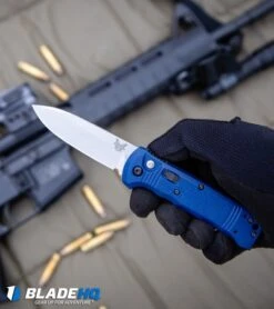 Benchmade 4400-1 Casbah Automatic Knife Blue Grivory (3.4" Satin) -Benchmade Knife Sale Benchmade 4400 1 Casbah Automatic Knife Blue Grivory Satin BHQ51629 kp in hand web