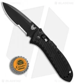 Benchmade 5750SBK Mini Presidio II Automatic Knife (3.2" Black Serr) -Benchmade Knife Sale Benchmade 5750 SBK Mini Presidio II black serr BHQ 78772 er bottlecap
