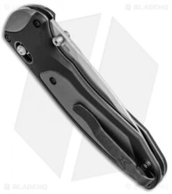 Benchmade 590 Boost AXIS-Assist Knife Black/Gray (3.7" Satin) -Benchmade Knife Sale Benchmade 590 Boost AXIS Assist Black Gray Satin BHQ 51614 jr side