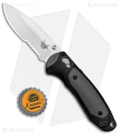 Benchmade 595S Mini Boost AXIS-Assist Knife Black/Gray (3.11" Satin Serr) -Benchmade Knife Sale Benchmade 595S Mini Boost AXIS Assist Black Gray Satin Serr BHQ 78912 jr bottlecap