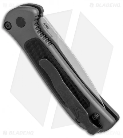 Benchmade 9750 Mini Coalition Automatic Knife Gray Al/Black G-10 (2.9" Satin) 2 Benchmade 9750 Mini Coalition Automatic Knife Gray Al/Black G-10 (2.9" Satin) - Image 2