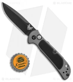 Benchmade 9750BK Mini Coalition Automatic Knife Gray Al/Black G-10 (2.9" Black) -Benchmade Knife Sale Benchmade 9750BK Mini Coalition gray al black G10 black BHQ 75519 jr bottlecap