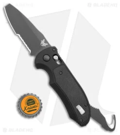 Benchmade Triage Automatic Knife Black (3.35" Black Serr) 9160SBK 9 Benchmade Triage Automatic Knife Black (3.35" Black Serr) 9160SBK -Benchmade Knife Sale Benchmade Auto Triage Auto Black Black Serr BHQ 20033 jr bottlecap