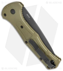 Benchmade Claymore Automatic Knife OD Green Grivory (3.6" Black) 9070BK-1 -Benchmade Knife Sale Benchmade Claymore Auto OD Green Grivory Black 9070BK 1 BHQ 137240 jr side
