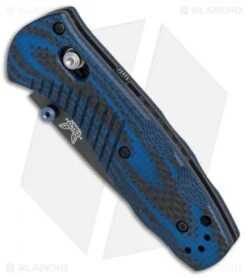 Benchmade Mini Barrage AXIS-Assist Forum Knife Blue G10/CF (Black M390) 586-1701 -Benchmade Knife Sale Benchmade Mini Barrage Forum BHQ 79854 er spine