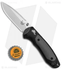 Benchmade 595 Mini Boost AXIS-Assist Knife Black/Gray (3.11" Satin) -Benchmade Knife Sale Benchmade Mini Boost AXIS Assist Black Gray 595 BHQ 78758 jr bottlecap