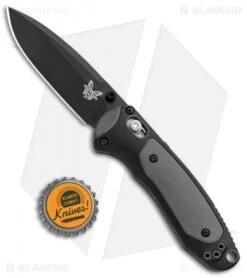 Benchmade 595BK Mini Boost AXIS-Assist Knife Black/Gray (3.11" Black) -Benchmade Knife Sale Benchmade Mini Boost AXIS Assist Black Gray Black 595BK BHQ 78760 jr bottlecap