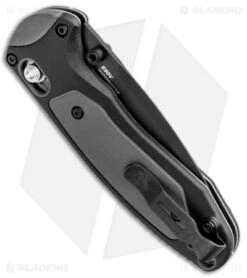 Benchmade 595BK Mini Boost AXIS-Assist Knife Black/Gray (3.11" Black) -Benchmade Knife Sale Benchmade Mini Boost AXIS Assist Black Gray Black 595BK BHQ 78760 jr side