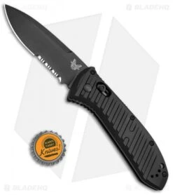 Benchmade 5700SBK Auto Presidio II Automatic Knife (3.7" Black Serr) -Benchmade Knife Sale Benchmade Presidio II AXIS Black Serr Auto 5700SBK BHQ 51642 jr bottlecap 2