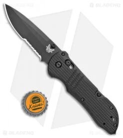 Benchmade 917SBK-1901 Triage Axis Lock Knife Black G-10 (3.4" Black Serr) -Benchmade Knife Sale Benchmade Triage Axis Lock black G 10 Black Serr 917SBK 1901 BHQ 105738 jr bottlecap