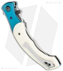 CRKT Ritual Spring Assisted Knife Ivory Micarta (4.5" Satin) 7471 -Benchmade Knife Sale CRKT Ritual SA Ivory Micarta Satin 7471 BHQ 119367 jr side