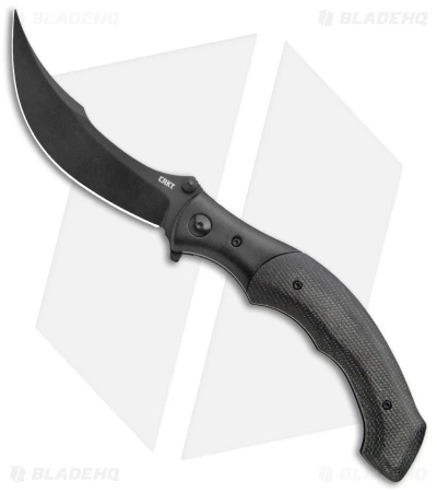 CRKT Ritual Spring Assisted Knife Black Micarta (4.37" Black 14C28N) 7471K 1 CRKT Ritual Spring Assisted Knife Black Micarta (4.37" Black 14C28N) 7471K