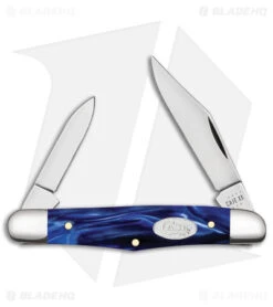 Case Cutlery Small Swell Center Jack Knife Smooth Blue Pearl KiriniteÂ®