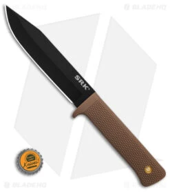Cold Steel SRK Search Rescue Fixed Blade Knife Tan Polymer (6" Black ) -Benchmade Knife Sale Cold Steel SRK Search Rescue FB Knife Tan Polymer 6in Black BHQ 158054 td size
