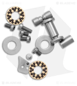 Custom Knife Factory Rotten EVO 3.0 Frame Lock Knife Black Titanium (4" Satin) -Benchmade Knife Sale Custom Knife Factory Rotten EVO Dark Ti Satin BHQ 176856 jr hw