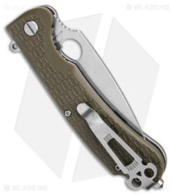 Daggerr Discover Knives Resident Liner Lock Knife Olive FRN (3.5" Stonewash) -Benchmade Knife Sale Daggerr Discover Knives Urban2 Olive FRN SW U2FRNOLSW BHQ 180540 KC side