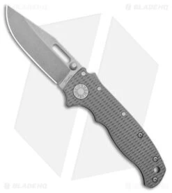 Demko Knives AD20.5 Clip Point Shark Lock Knife Textured Titanium (3" SW 3V)