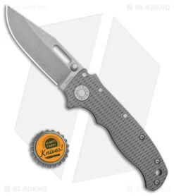 Demko Knives AD20.5 Clip Point Shark Lock Knife Textured Titanium (3" SW 3V) -Benchmade Knife Sale Demko Knives AD20.5 CP Shark Lock Textured Ti SW BHQ 174774 jr bottlecap