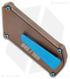 EOS X Chaves Customized CHUB Bronzed Titanium (1" Satin Utility Blade) -Benchmade Knife Sale EOS Chaves Customized CHUB Bronze Blue Utility Blade BHQ 167556 jr side