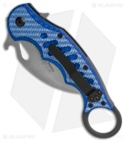 Fox Karambit Folding Knife Blue Twill G-10 (3" SW) 479BLTSW -Benchmade Knife Sale Fox Karambit Blue Twill G10 BHQ 138464 td spine