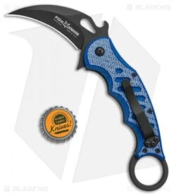 Fox Karambit Folding Knife Blue Twill G-10 (3" Black) 479BLT -Benchmade Knife Sale Fox Karambit Blue Twill G10 Black BHQ 138463 td size