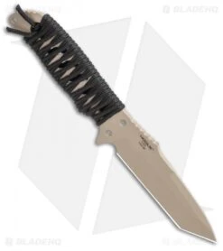 HK Fray Tanto Fixed Blade Knife Black Rubber (4.25" FDE) 55243 -Benchmade Knife Sale HK Fray Tanto Fixed Blade Knife Black Paracord 4.25 FDE 55243 BHQ 100259 LS Spine