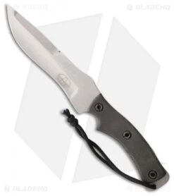 Hazen Knives Troll 1095 Fixed Blade Knife Black Micarta (5.5" Stonewash)