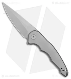 Jake Hoback Knives OneSam Frame Lock Knife Stonewash Titanium(3.25" Stonewash)