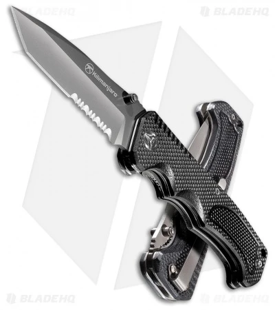 Kilimanjaro Annex Tanto Folding Knife Black G-10 (3.375" Black Serr) 910031 2 Kilimanjaro Annex Tanto Folding Knife Black G-10 (3.375" Black Serr) 910031 - Image 2
