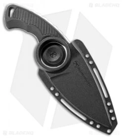 Kilimanjaro Stretta Drop Point Neck Knife Black Rubber (3.125" Satin) 910106 -Benchmade Knife Sale Kilimanjaro Stretta DP Black Rubber Satin BHQ 55363 jr sheath 2