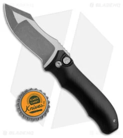 Landau Knives Prototype Saoirse Button Lock Knife Black Al (3.25" Two Tone) -Benchmade Knife Sale Landau Knives Prototype Saoise Button Lock Black Al Compound Grind TT BHQ 179213 jr bottlecap