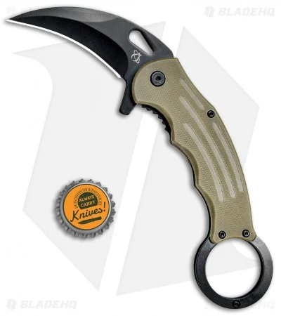 Mantis Karambit Spring Assisted Knife Tan G-10 (2.75" Black) 4 Mantis Karambit Spring Assisted Knife Tan G-10 (2.75" Black) - Image 4