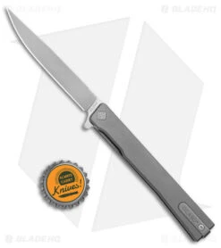 Ocaso Solstice Liner Lock Knife Titanium (3.5" Satin) -Benchmade Knife Sale Ocaso Solstice Ti Satin BHQ 176881 jr bottlecap