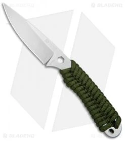 Rainier Knives Fastpak Fixed Blade Knife OD Green Paracord (2.8" Stonewash)