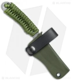 Rainier Knives Fastpak Fixed Blade Knife OD Green Paracord (2.8" Stonewash) -Benchmade Knife Sale Rainer Knives Fastpak OD Green Paracord SW BHQ 77234 jr sheath