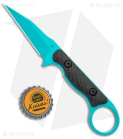 Toor Knives Jank Shank Tactical Fixed Blade Knife Black G-10 (3" Teal) -Benchmade Knife Sale Toor Knives G 10 Jank Shank Teal Tactical Black BHQ 139081 jr bottlecap