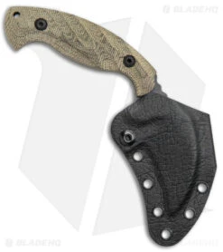 Toor Knives Karsumba Karambit Fixed Blade Green Canvas Micarta (2.5" Black SW) -Benchmade Knife Sale Toor Knives Karsumba Burlap Green jr sheath