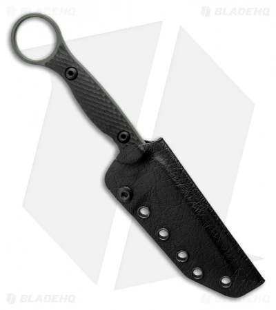 Toor Knives Serpent Tanto Fixed Blade Knife Black G-10 (3.9" Caiman Green) 3 Toor Knives Serpent Tanto Fixed Blade Knife Black G-10 (3.9" Caiman Green) - Image 3