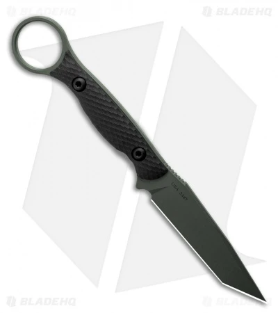 Toor Knives Serpent Tanto Fixed Blade Knife Black G-10 (3.9" Caiman Green) 2 Toor Knives Serpent Tanto Fixed Blade Knife Black G-10 (3.9" Caiman Green) - Image 2