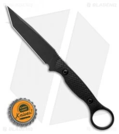 Toor Knives Serpent Tanto Fixed Blade Knife Shadow Black G-10 (3.9" Black) -Benchmade Knife Sale Toor Knives Serpent Shadow Black Fixed Blade Knife Black G10 3.75 BHQ 123641 LS Bottlecap